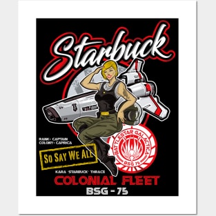 Starbuck Colonial Fleet Pilot Posters and Art